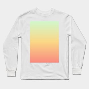 Green Red Gradient Fashion Print Long Sleeve T-Shirt